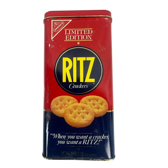 Limited Edition Ritz Crackers Collectible Vintage Tin Container 1987 Nabisco - Picture 5 of 14